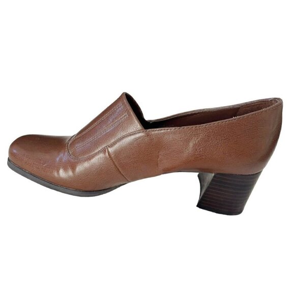 Franco Sarto Women's Sz 9.5 Brown Randy Block Heel Slip-on Booties - Picture 11 of 12